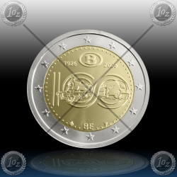 2 EVRO BELGIJA 2026 (100 let Železnice) UNC